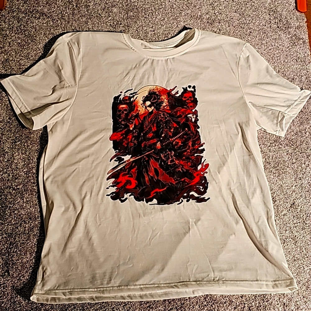 Anime style samurai tshirt